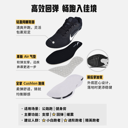Nike/耐克 Winflo 11男女跑步鞋缓震透气舒适公路跑训练耐磨防滑 - 图0