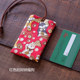 Handmade retro fabric transportation access control card holder