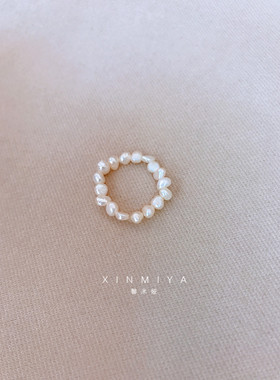 馨米娅天然巴洛克异形珍珠戒指