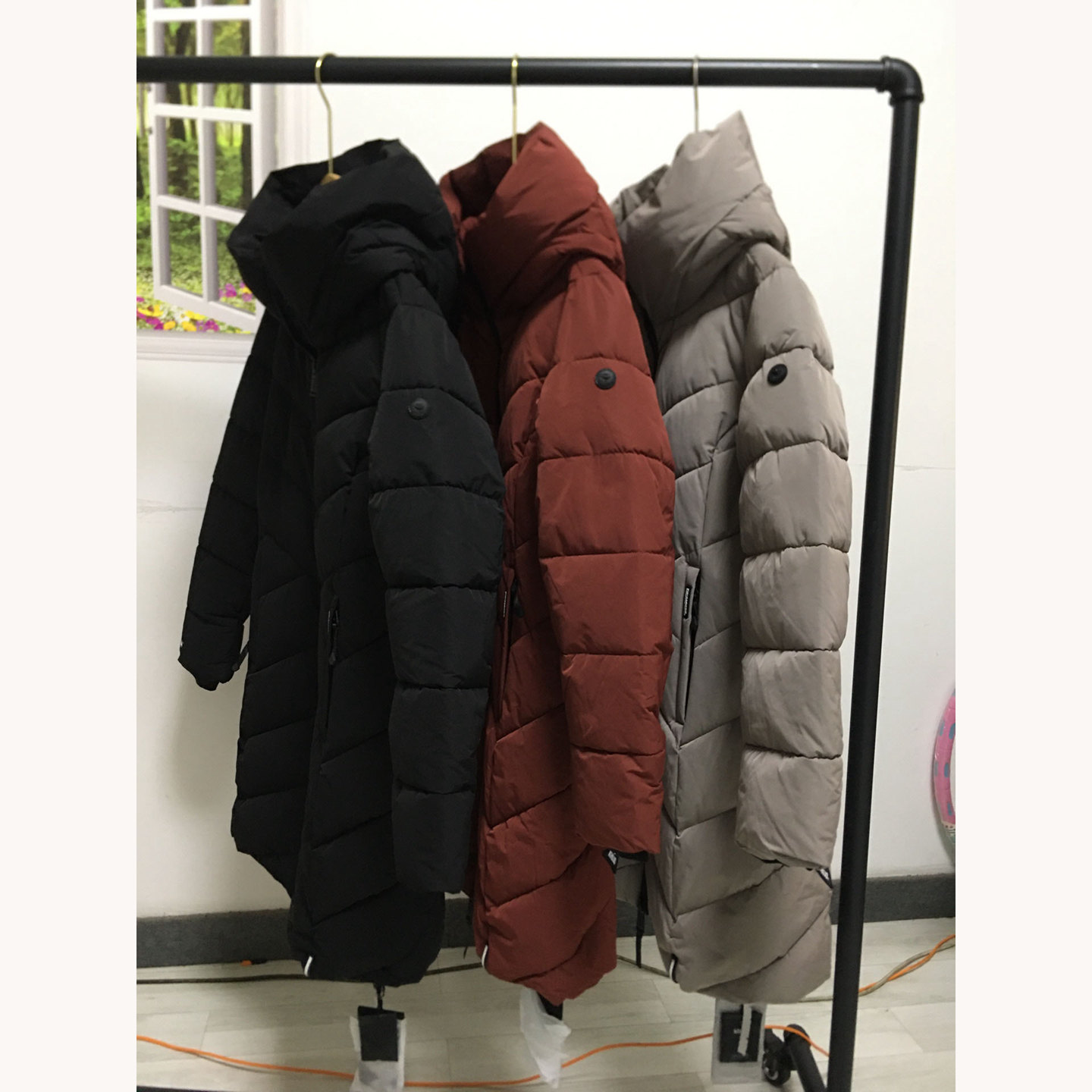 外贸秋冬女士中长款加厚棉服女款户外防风防水棉衣外套有加大码 - 图0