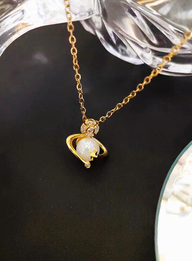 思慕琦仿珍珠太钢圆珠链女项链