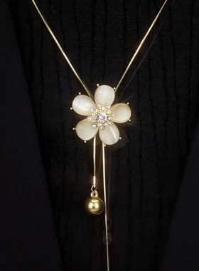 思慕琦合金合金蛇骨链女花卉项链