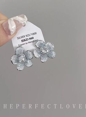 思慕琦气质合金女电镀花朵耳环