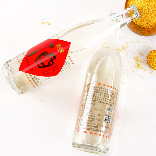 张家口蔚州老酒纯粮食酿造贡米酒39度小米酒浓香型白酒500ml*6瓶 - 图1