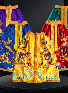 神袍披风佛袍精致刺绣双龙关公袍