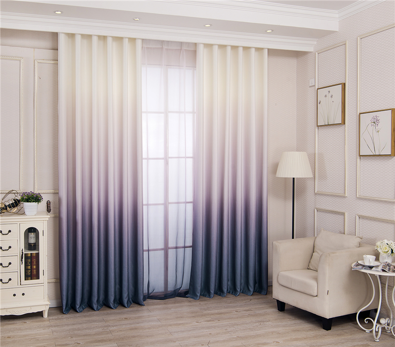 Printed living room balcony villa can be customized curtain cloth