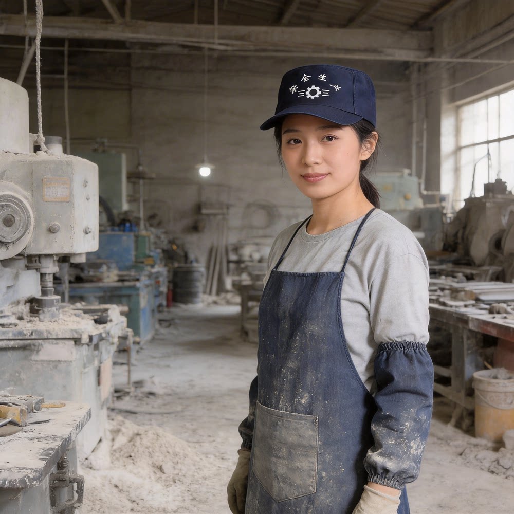 牛仔帽车间工作帽子防护帽防尘帽鸭舌帽男款工厂女士劳保帽子户外