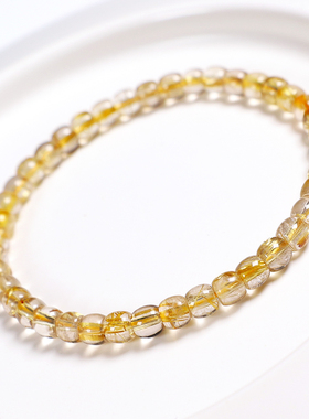 天然精选级金发晶直切手链