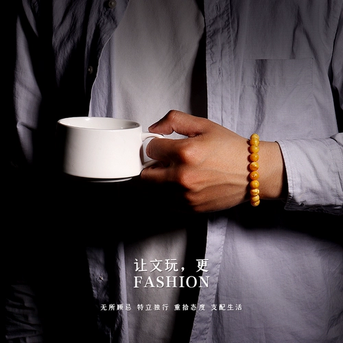 Природная руда из воскового агата, украшение-шарик, браслет, четки из круглых бусин из грецкого ореха