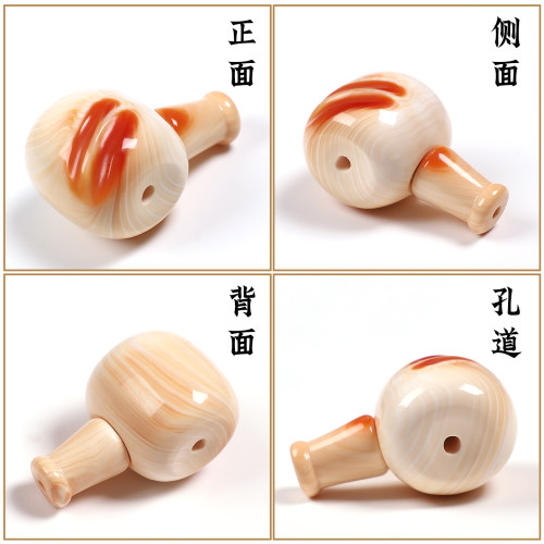 精选保真藏式万宝螺三通佛头满血槽佛塔佛珠星月菩提DIY配饰 - 图0