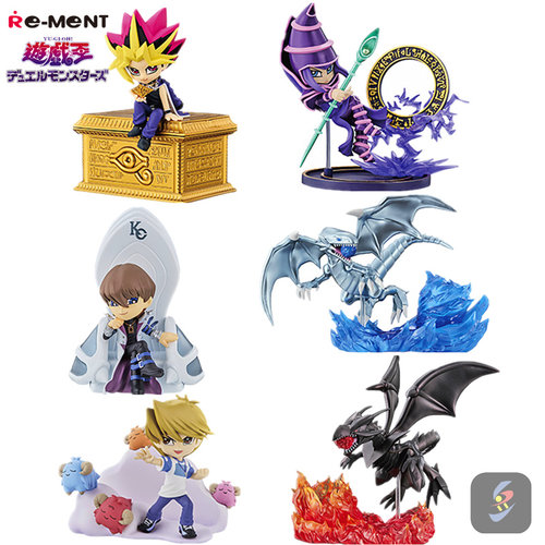 Re-MeNT 游戏王 盒蛋摆件 暗游戏 青眼白龙 卡 真红眼黑龙 城之内 - 图0