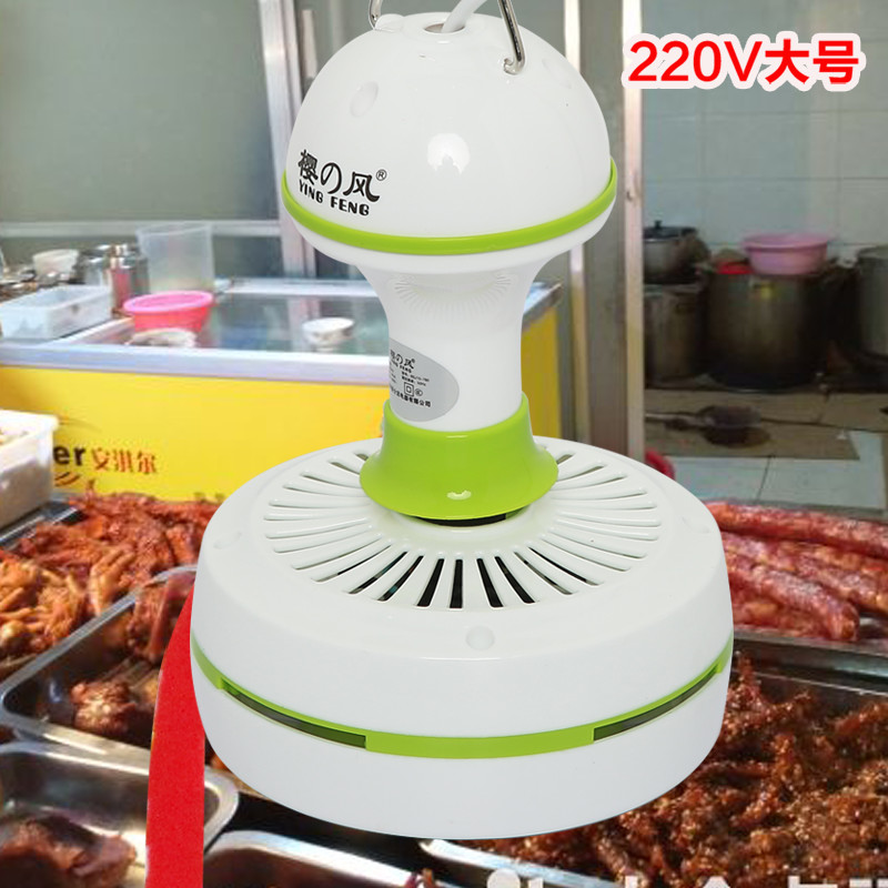 220V家用电大号小吊扇微风扇赶苍蝇驱蚊风扇熟食店免费送丝带 - 图0