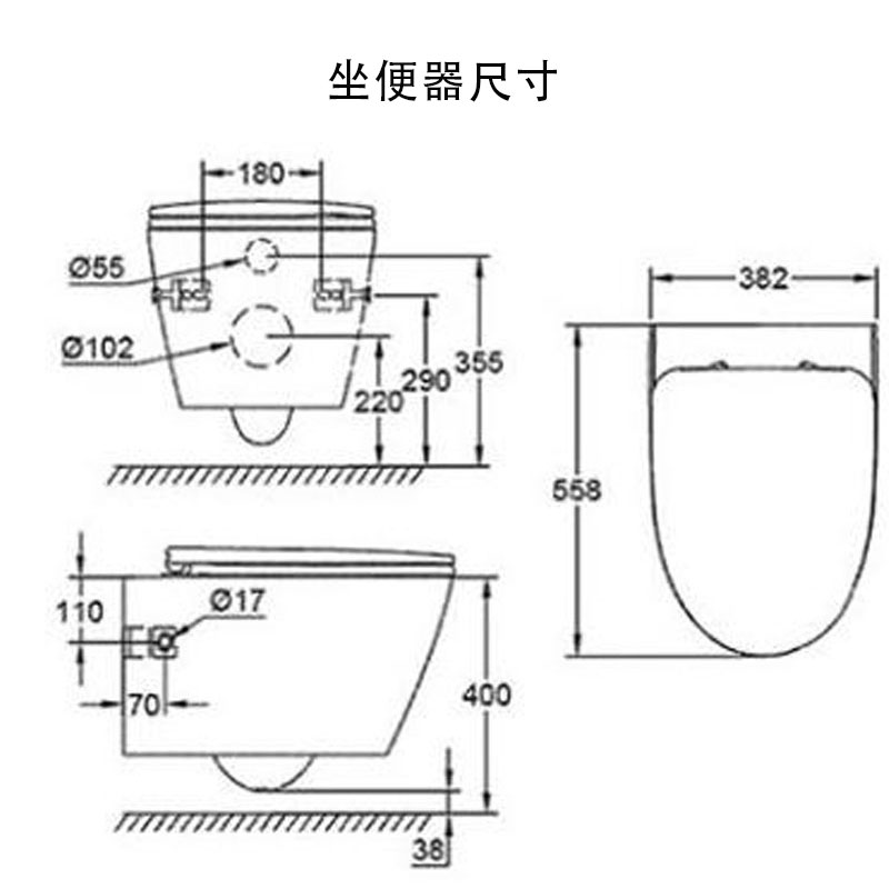 德国GROHE高仪普洛洁入墙式坐便隐藏暗装挂墙马桶3932100A坐便器 - 图2