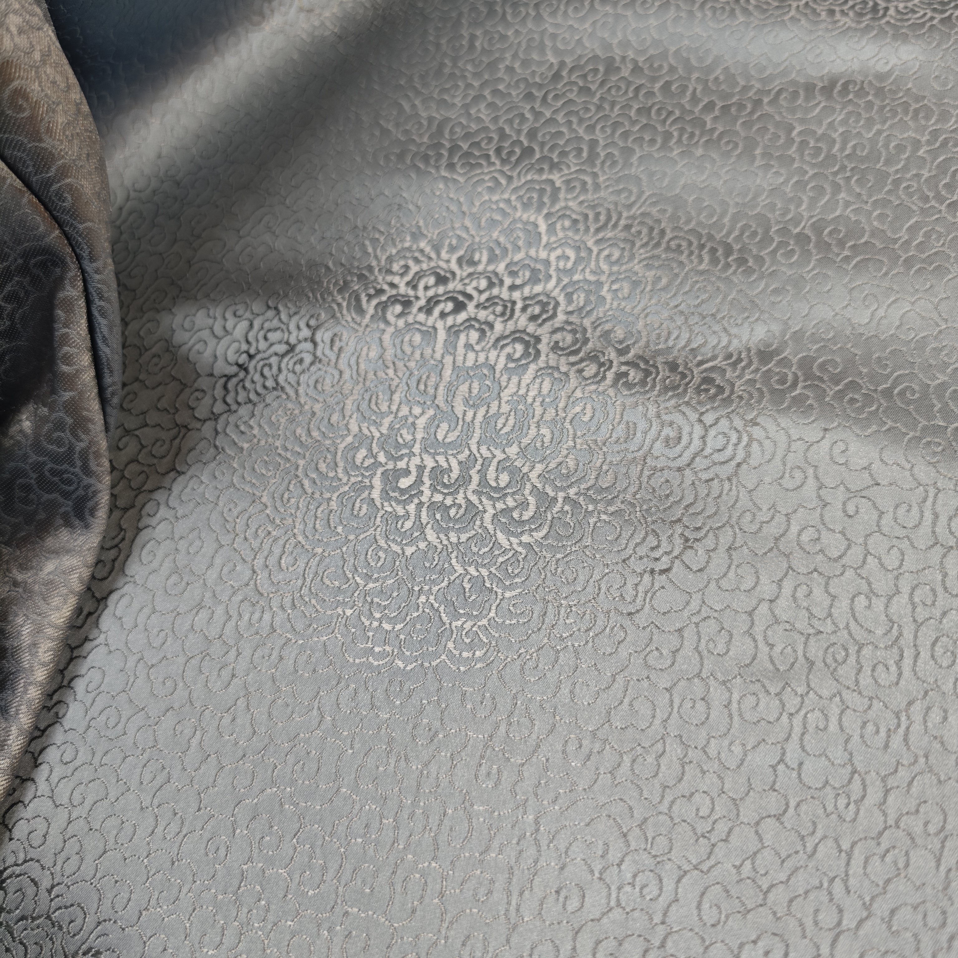 银灰色云纹织锦缎丝绸缎布料面料汉服唐装古装汉服唐装服装丝绸布,淘宝优惠券,粉丝福利购,淘宝优惠卷