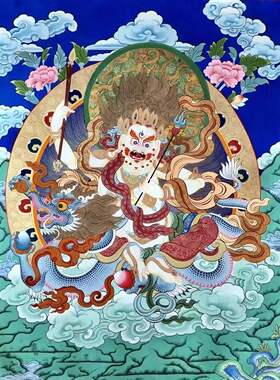 五部财神灵验黄财神唐卡描金自己画佛像线稿临摹涂色填色禅意礼物