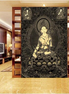 唐卡手绘DIY佛像观音线稿度母