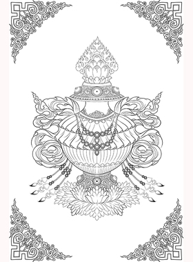 唐卡描金明行梵客纯棉自画佛像