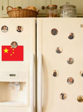 中国人民爱戴敬仰的英雄毛主席玻璃贴片一代天骄毛泽东软磁冰箱贴