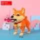 Husky Mike Shiba Inu Building Blocks Adult Decompression Ornament