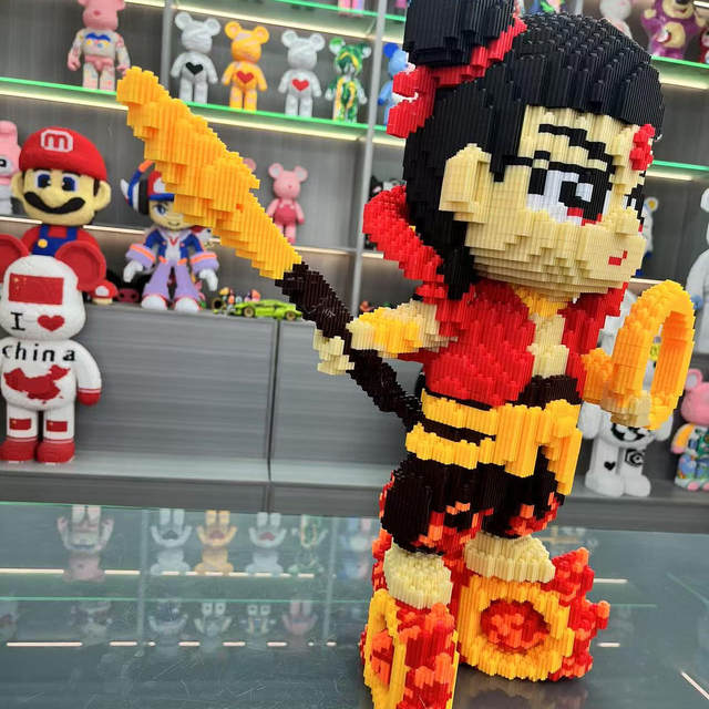 50cm glow-in-the-dark Hot Wheels Nezha building block ornament gift