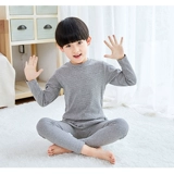 Детское демисезонное нижнее белье, хлопковый комплект для мальчиков, детская удерживающая тепло утепленный лонгслив, термобелье, подходит для подростков