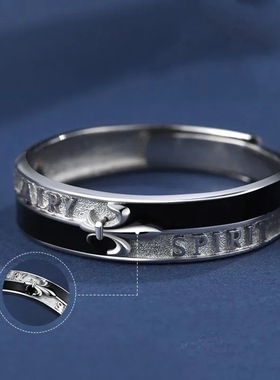 欧美风开口戒指男士单身霸气骑士