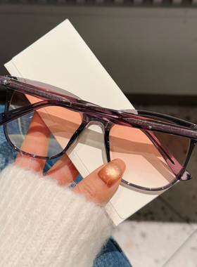 偏光防紫外线方形大框复古墨镜