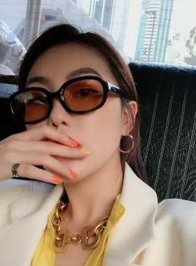 墨镜复古风茶色太阳镜井柏然同款