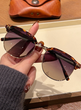 遮阳眉毛架复古男女偏光太阳镜