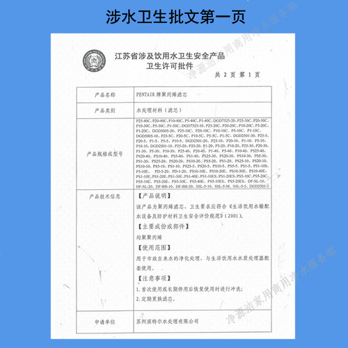 滨特尔大蓝瓶十寸 二十寸 大胖滤芯PP棉RFC DFX CFB FLO活性炭 - 图1