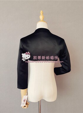 披肩婚纱礼服缎面抹胸显瘦七分