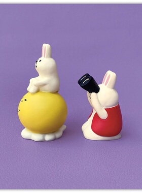 可爱风decole中秋赏月场景摆件