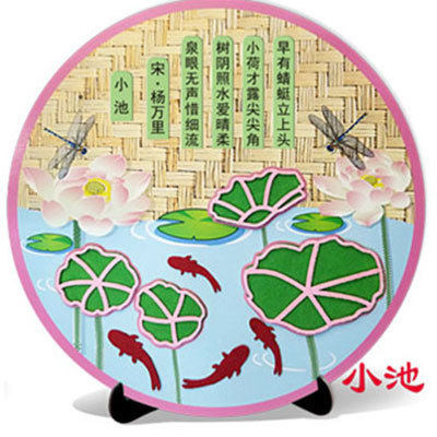 儿童唐诗古诗不织布古诗词贴画 幼儿园立体手工diy制作粘贴材料包 - 图2