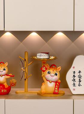 创国潮马盘摆件入户意玄关摆台电视D-RCGCM-柜厅客桌面装饰乔迁新