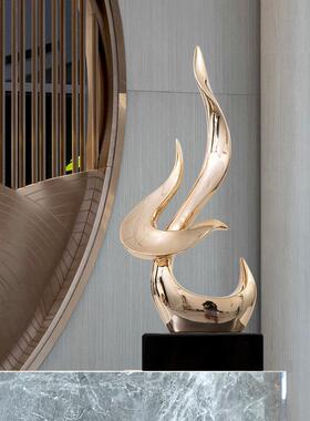 电镀树脂大摆现件简代约客厅玄关电视家居饰品办ST225AB柜公室工