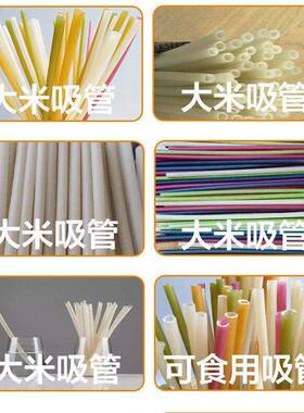 可食用淀粉吸管加工设备 双色大米吸管生产线 螺杆挤出膨化机械