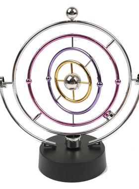 家居天体轨道旋转电磁永动仪 物理模型永动仪办公摆件