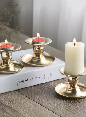 装饰品跨境烛台金属电镀装饰摆件