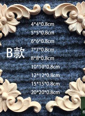东阳木雕 中欧式实木角花装饰 抽屉 柜门衣橱木雕花 小角花