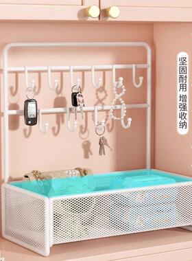 玄关钥匙收纳装饰盒摆件入户门口鞋柜上置物架桌面挂墙整理的神器