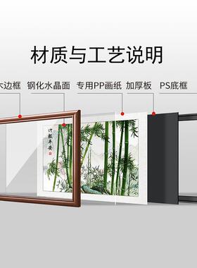 定做箱电表饰画打孔总厅开关电源箱遮挡装装竹子厅免画挂客画餐配