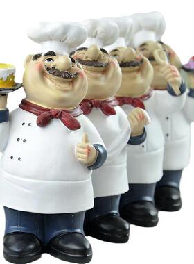 新款直销美式复古创意厨师摆件酒柜家居个性装饰品咖啡厅酒吧台摆