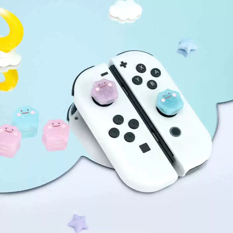 Сотни странных крышек для джойстиков Switch OLED NS Lite милые силиконовые кресты джойкон
