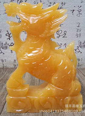 品玉摆件貔貅石销玉麒麟手工厂家黄玉米黄玉工艺批发zhi雕刻