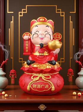 厂家直销财福存钱罐摆树脂工艺品招财袋神储件蓄2508钱袋商铺前台
