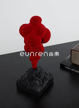 约现代创意火客山喷发摆件售处厅酒柜楼简电视柜XOX卧室酒店软装