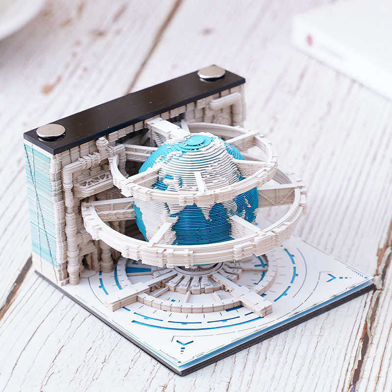 【太空科幻】纸雕地球日历3D立体便签纸本创意高颜值手撕便利贴,淘宝优惠券,粉丝福利购,淘宝优惠卷