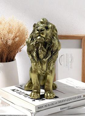 现代简约风撒粉狮子公司大堂前台家居客厅装饰玄关酒店样板间摆件