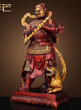 黄铜赵公明铜像摆件家用供奉武财神站佛像特大号客厅玄关办公室