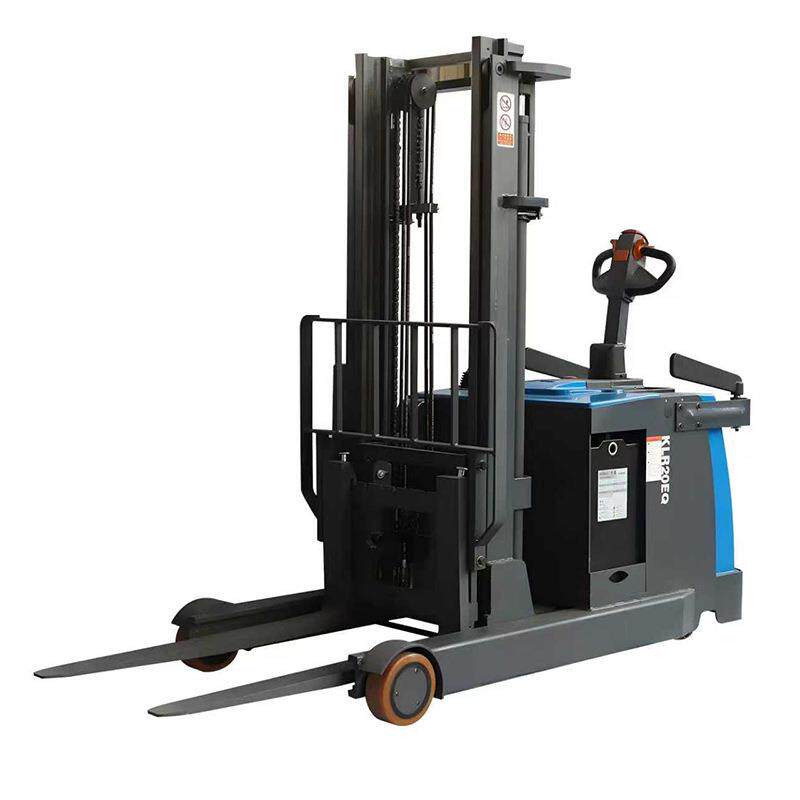 KLR-E forklift high-lift storage forklift efficient electric stacker pedal standing reach forklift
